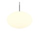 Trio-363190132 - Fomento - Matt Black Pendant with White Oval Glass Ø 40 cm