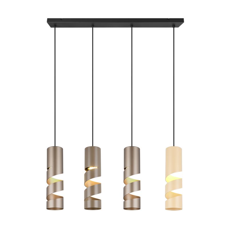 - Stream - Black 4 Light over Island Fitting with Multicolour Shades Trio-364000417 - Stream - Black 4 Light over Island Fitting with Multicolour Shades