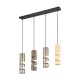 - Stream - Black 4 Light over Island Fitting with Multicolour Shades Trio-364000417 - Stream - Black 4 Light over Island Fitting with Multicolour Shades