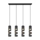 - Stream - Matt Black 4 Light over Island Fitting Trio-364000432 - Stream - Matt Black 4 Light over Island Fitting