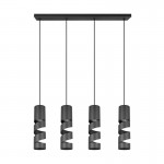 Stream - Matt Black 4 Light over Island Fitting Stream - Matt Black 4 Light over Island Fitting