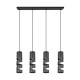 - Stream - Matt Black 4 Light over Island Fitting Trio-364000432 - Stream - Matt Black 4 Light over Island Fitting