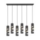 - Stream - Matt Black 6 Light over Island Fitting Trio-364000632 - Stream - Matt Black 6 Light over Island Fitting