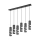 - Stream - Matt Black 6 Light over Island Fitting Trio-364000632 - Stream - Matt Black 6 Light over Island Fitting