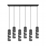 Stream - Matt Black 6 Light over Island Fitting Stream - Matt Black 6 Light over Island Fitting