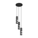 - Stream - Matt Black 3 Light Cluster Pendant Trio-364030332 - Stream - Matt Black 3 Light Cluster Pendant