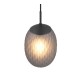 - Facette - Matt Black Pendant with Decorative Smoked Glass Trio-364200154 - Facette - Matt Black Pendant with Decorative Smoked Glass