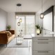 - Facette - Matt Black Pendant with Decorative Smoked Glass Trio-364200154 - Facette - Matt Black Pendant with Decorative Smoked Glass