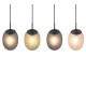 - Facette - Matt Black 4 Light over Island Fitting with Decorative Multicolour Glass Trio-364200417 - Facette - Matt Black 4 Light over Island Fitting with Decorative Multicolour Glass