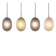 - Facette - Matt Black 4 Light over Island Fitting with Decorative Multicolour Glass Trio-364200417 - Facette - Matt Black 4 Light over Island Fitting with Decorative Multicolour Glass
