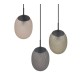 - Facette - Matt Black 3 Light Cluster Pendant with Decorative Multicolour Glass Trio-364230317 - Facette - Matt Black 3 Light Cluster Pendant with Decorative Multicolour Glass