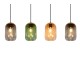 - Cork - Black 4 Light over Island Fitting with Multicolour Glass & Cork Trio-364600417 - Cork - Black 4 Light over Island Fitting with Multicolour Glass & Cork