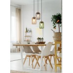 Cork - Black 3 Light Cluster Pendant with Multicolour Glass & Cork Cork - Black 3 Light Cluster Pendant with Multicolour Glass & Cork