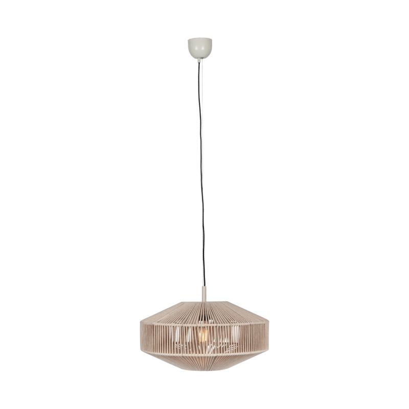 - Svea - Beige Pendant with Fawn Cotton Shade Trio-364700144 - Svea - Beige Pendant with Fawn Cotton Shade