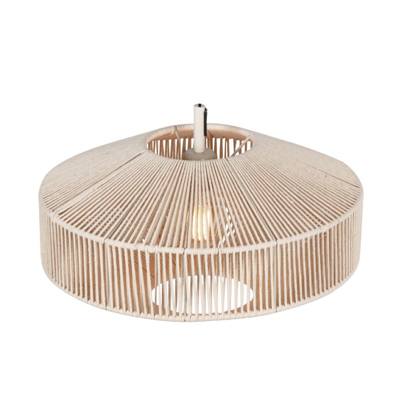 - Svea - Beige Pendant with Fawn Cotton Shade Trio-364700144 - Svea - Beige Pendant with Fawn Cotton Shade