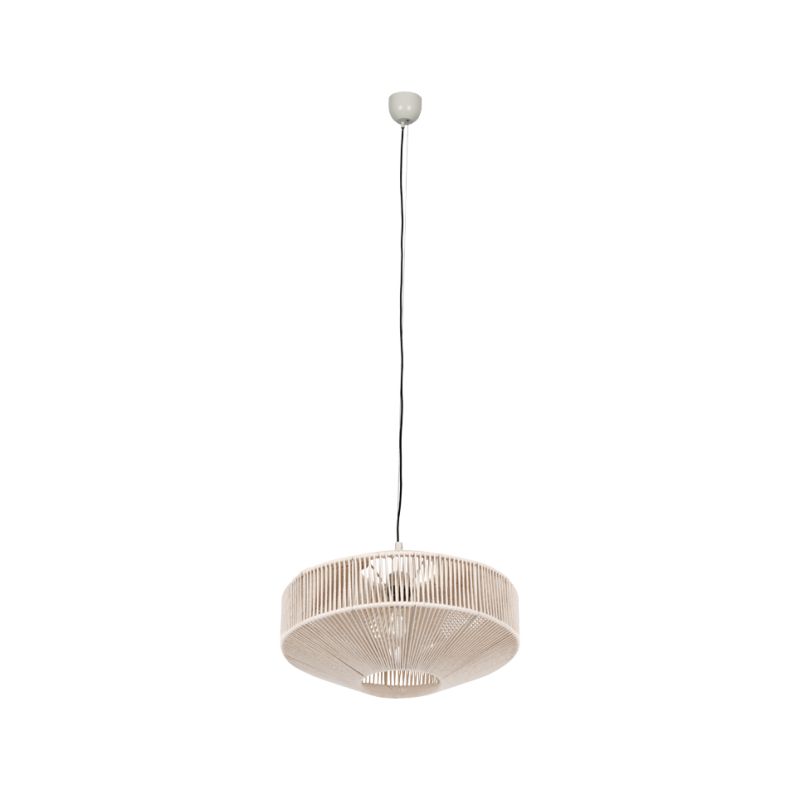 - Svea - Beige Pendant with Fawn Cotton Shade Trio-364700144 - Svea - Beige Pendant with Fawn Cotton Shade