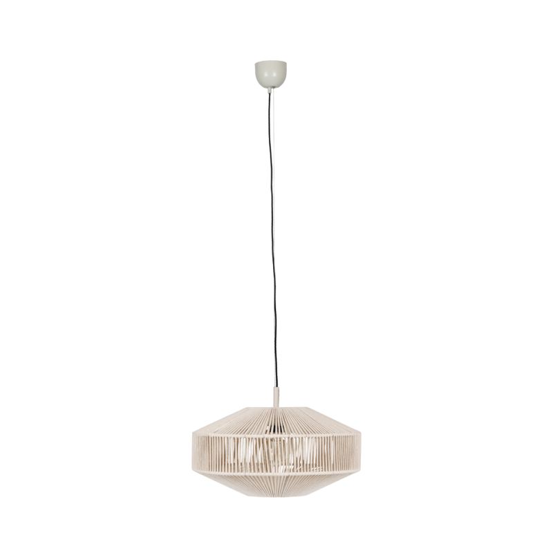- Svea - Beige Pendant with Fawn Cotton Shade Trio-364700144 - Svea - Beige Pendant with Fawn Cotton Shade