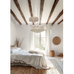 Svea - Beige Pendant with Fawn Cotton Shade Svea - Beige Pendant with Fawn Cotton Shade