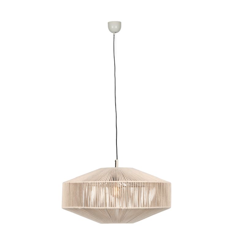- Svea - Beige Pendant with Fawn Cotton Shade Trio-364790144 - Svea - Beige Pendant with Fawn Cotton Shade