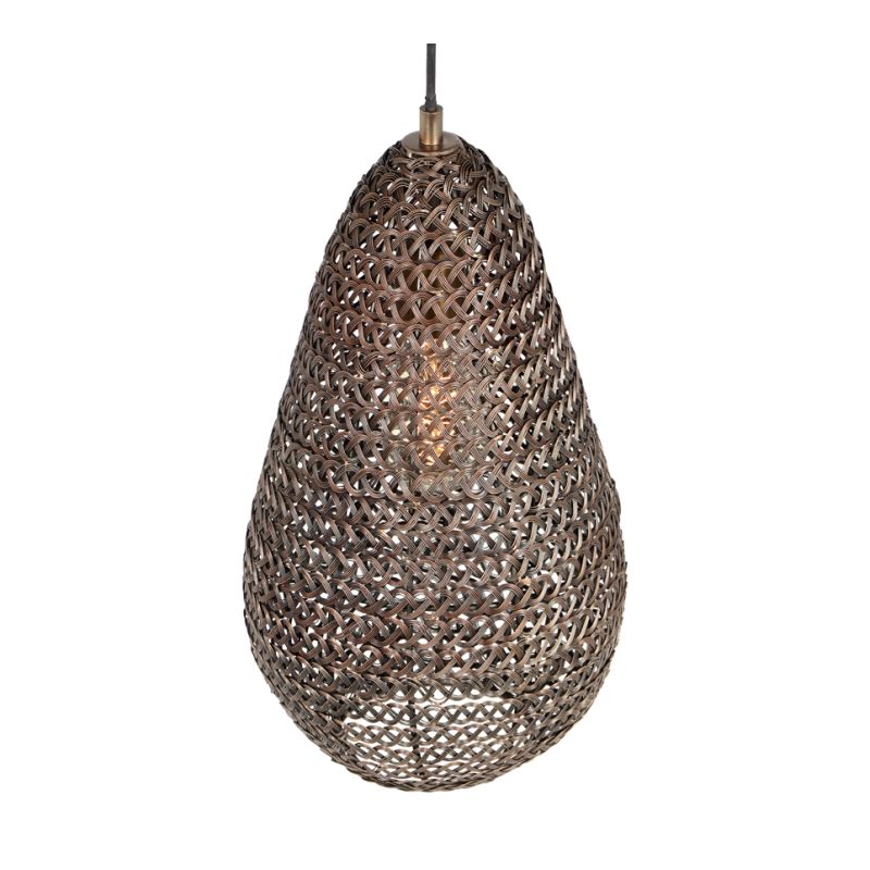 - Ziva - Old Brass Mesh Pendant Trio-365300104 - Ziva - Old Brass Mesh Pendant