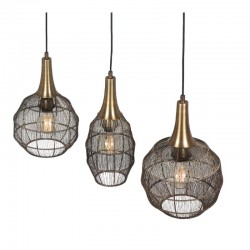 Soraya - Old Brass 3 Light Mesh over Island Fitting Soraya - Old Brass 3 Light Mesh over Island Fitting