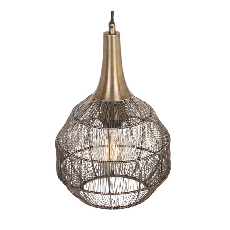 - Soraya - Old Brass Mesh Pendant ∅ 26 cm Trio-365430104 - Soraya - Old Brass Mesh Pendant ∅ 26 cm