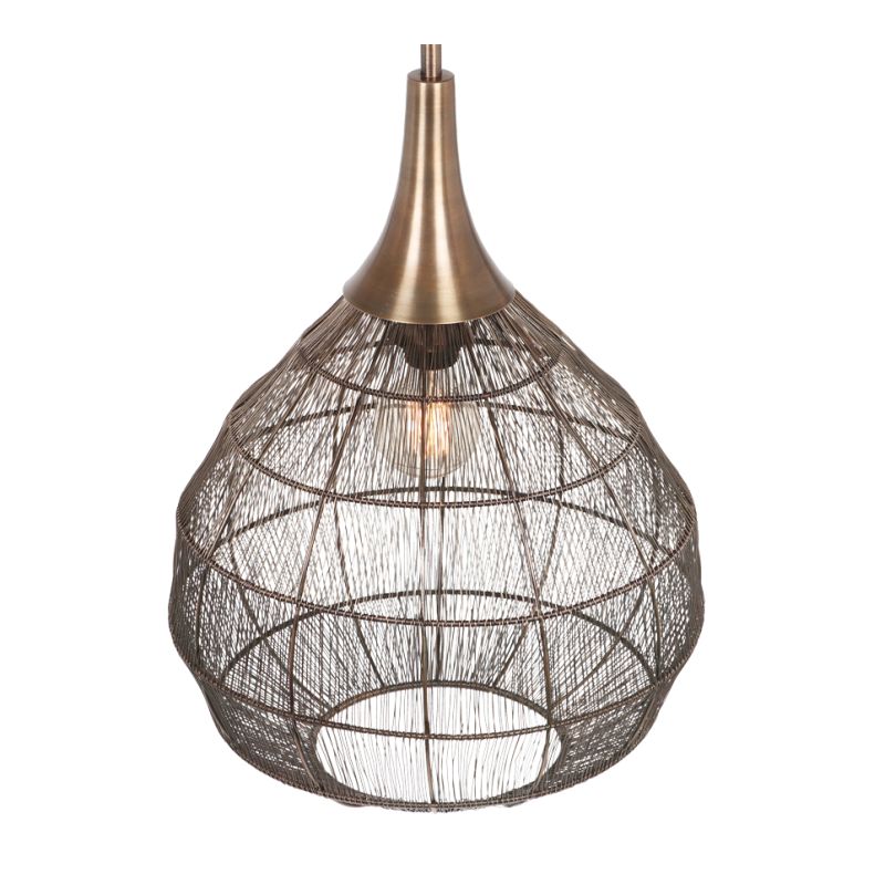 - Soraya - Old Brass Mesh Pendant ∅ 42 cm Trio-365440104 - Soraya - Old Brass Mesh Pendant ∅ 42 cm