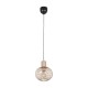 Ceiling Lights - Gila - Matt Black Pendant with Sand Shade ∅ 23 cm Trio-365700166 - Gila - Matt Black Pendant with Sand Shade ∅ 23 cm