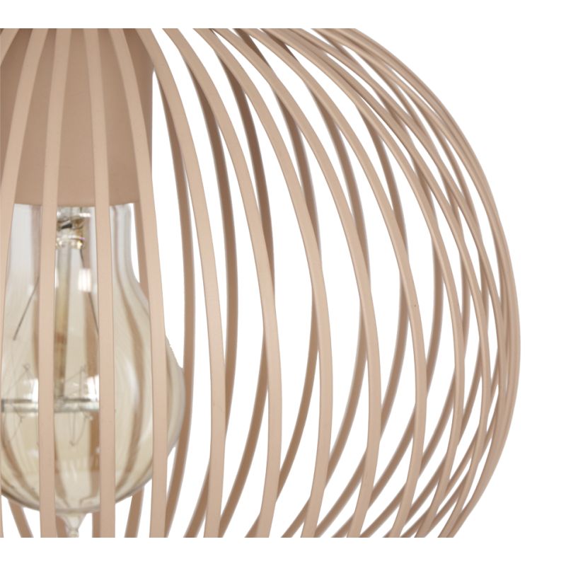 Ceiling Lights - Gila - Matt Black Pendant with Sand Shade ∅ 23 cm Trio-365700166 - Gila - Matt Black Pendant with Sand Shade ∅ 23 cm