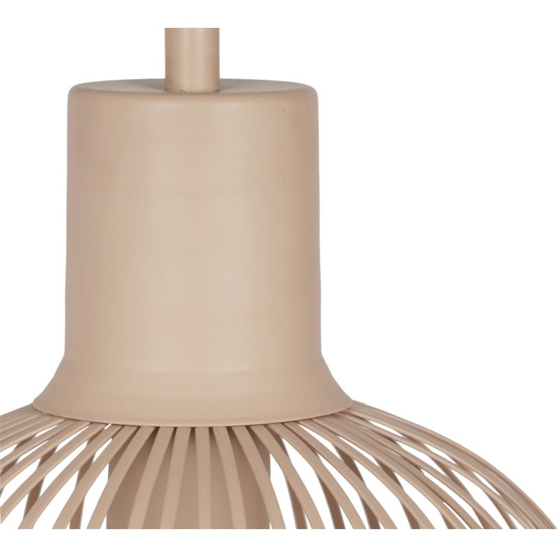 Ceiling Lights - Gila - Matt Black Pendant with Sand Shade ∅ 23 cm Trio-365700166 - Gila - Matt Black Pendant with Sand Shade ∅ 23 cm