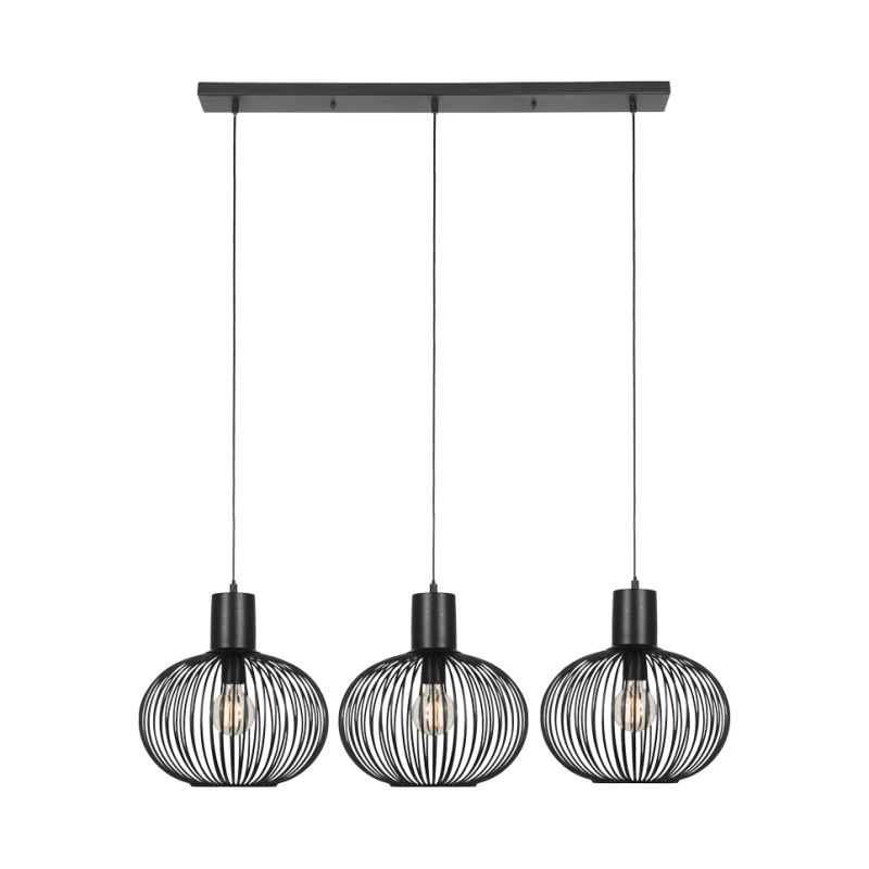 - Gila - Matt Black 3 Light over Island Fitting Trio-365700332 - Gila - Matt Black 3 Light over Island Fitting