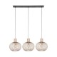 Trio-365700366 - Gila - Matt Black 3 Light over Island Fitting with Sand Shades