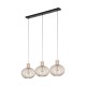 Trio-365700366 - Gila - Matt Black 3 Light over Island Fitting with Sand Shades