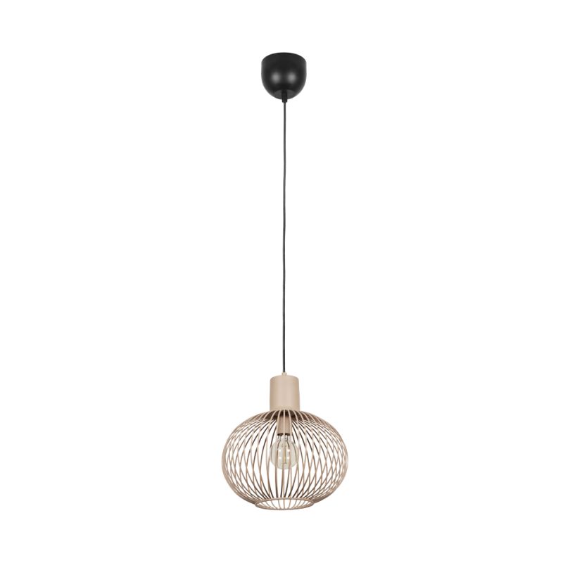 Ceiling Lights - Gila - Matt Black Pendant with Sand Shade ∅ 33 cm Trio-365790166 - Gila - Matt Black Pendant with Sand Shade ∅ 33 cm