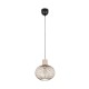 Ceiling Lights - Gila - Matt Black Pendant with Sand Shade ∅ 33 cm Trio-365790166 - Gila - Matt Black Pendant with Sand Shade ∅ 33 cm