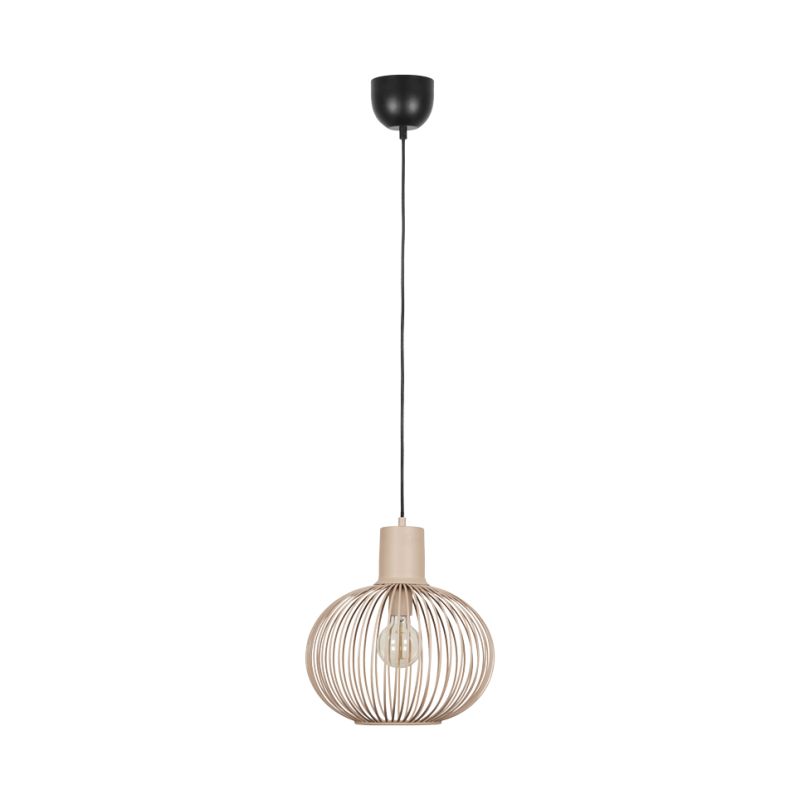 Ceiling Lights - Gila - Matt Black Pendant with Sand Shade ∅ 33 cm Trio-365790166 - Gila - Matt Black Pendant with Sand Shade ∅ 33 cm