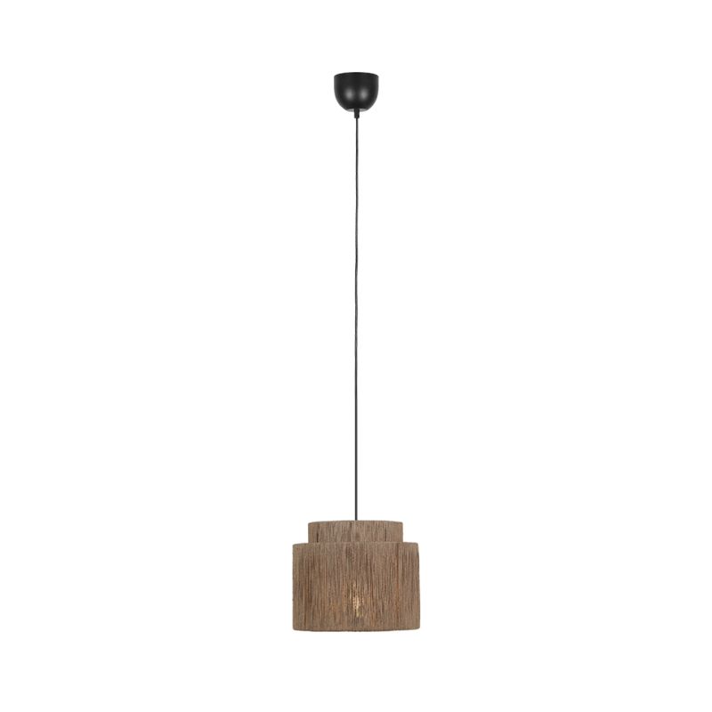 - Smilla - Black Pendant with Natural Jute Trio-366800136 - Smilla - Black Pendant with Natural Jute