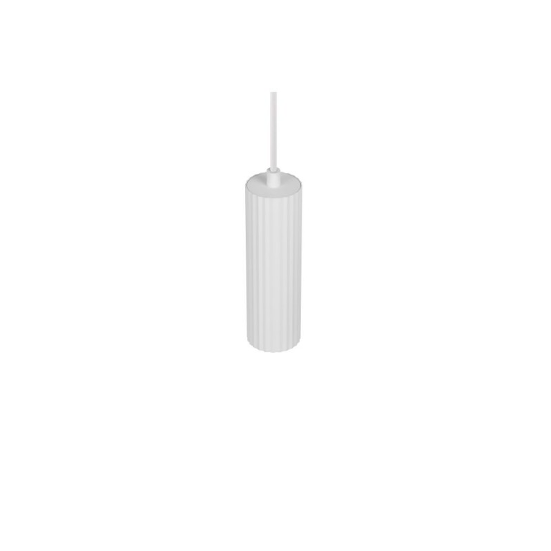 Trio-367700131 - Soka - Matt White Ribbed Pendant