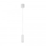Soka - Matt White Ribbed Pendant