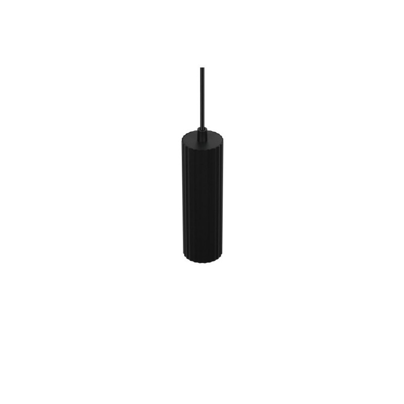 Trio-367700132 - Soka - Matt Black Ribbed Pendant