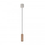 Soka - Coffee & Warm Grey Ribbed Pendant