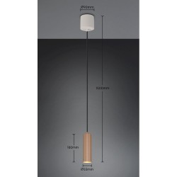 Soka - Coffee & Warm Grey Ribbed Pendant