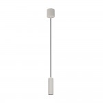 Soka - Warm Grey Ribbed Pendant