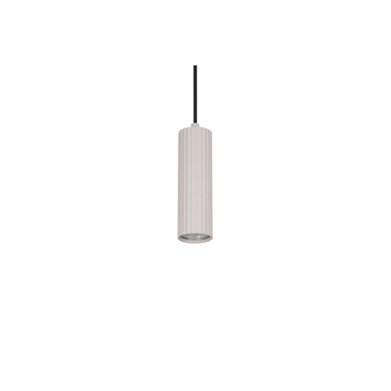 Trio-367700176 - Soka - Warm Grey Ribbed Pendant