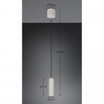 Soka - Warm Grey Ribbed Pendant