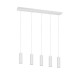 Trio-367700531 - Soka - Matt White Ribbed 5 Light over Island Fitting