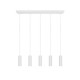 Trio-367700531 - Soka - Matt White Ribbed 5 Light over Island Fitting