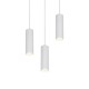Trio-367730331 - Soka - Matt White Ribbed 3 Light Cluster Pendant