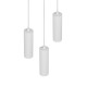 Trio-367730331 - Soka - Matt White Ribbed 3 Light Cluster Pendant