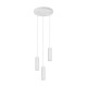 Trio-367730331 - Soka - Matt White Ribbed 3 Light Cluster Pendant